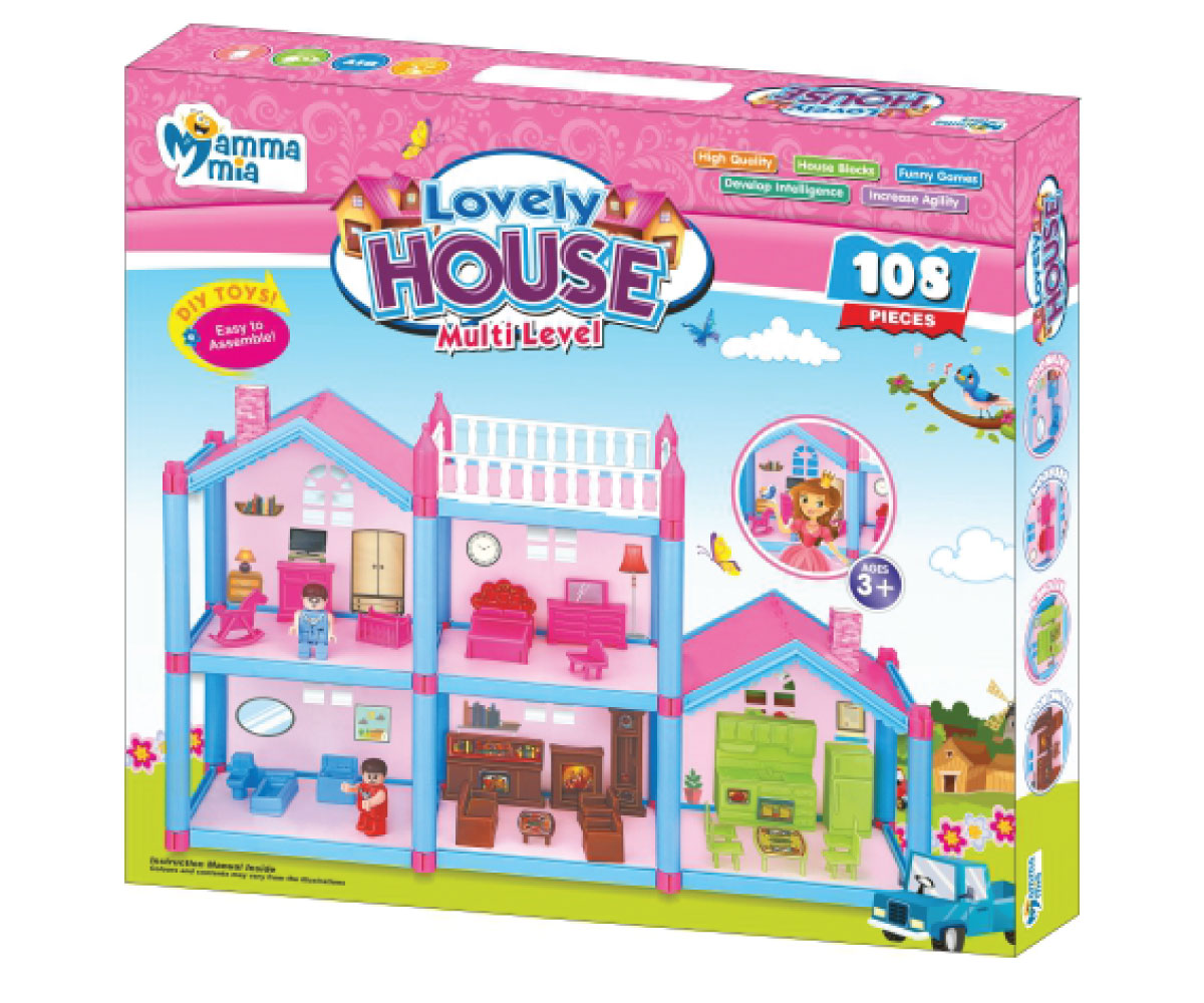 Lovely Doll House 108 Pcs - 4+ Years