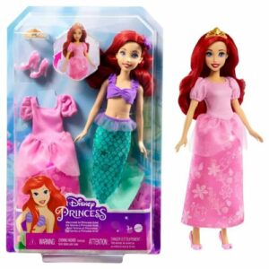 Mattel 2 in 1 Disney Princess Mermaid To Princess Ariel Doll Set-HMG49