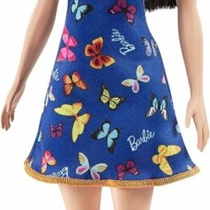 Mattel Barbie Blue Dress With Multicolor Butterfly Print ? HBV06