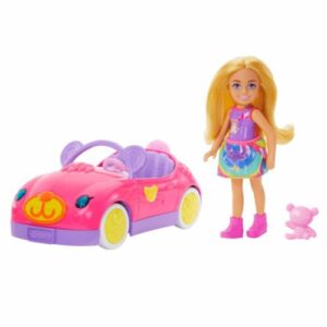 Mattel Barbie Chelsea Vehicle Set With Blonde Small Doll Toy -HXN05