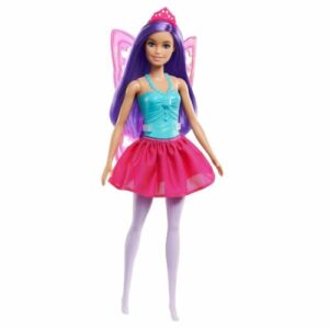 Mattel Barbie Dreamtopia Fairy Ballerina Purple Hair With Wings Doll Set (GXD59)