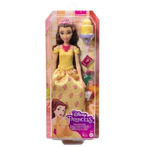 Mattel Disney Princess Belle Fashion Doll with Chip Figure and Accessories | Inspired by the Disney Movie for Kids.