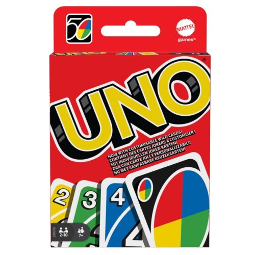 Mattel Colorblind Accessible Uno Now With Customizable Wild Cards For Kids | 7+Years
