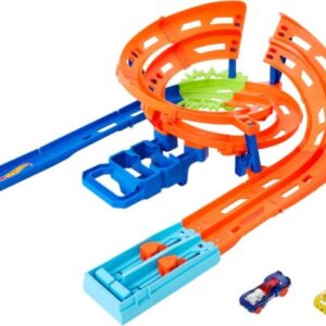 Mattel Hot Wheels Whip Around Raceway Track Play Set For Kids | Include 2 Car Toy | 4+ Years.