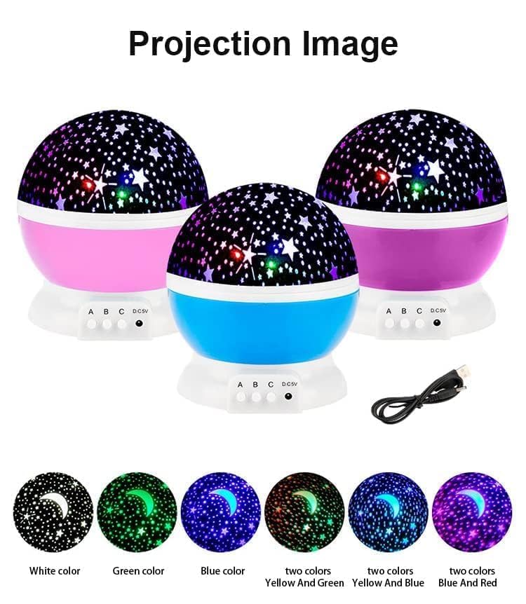 Star Master Projector Night Light – Romantic LED Galaxy Lamp with USB Power, Colorful Rotating Sky Projection for Bedroom, Kids & Home Décor - Image 3