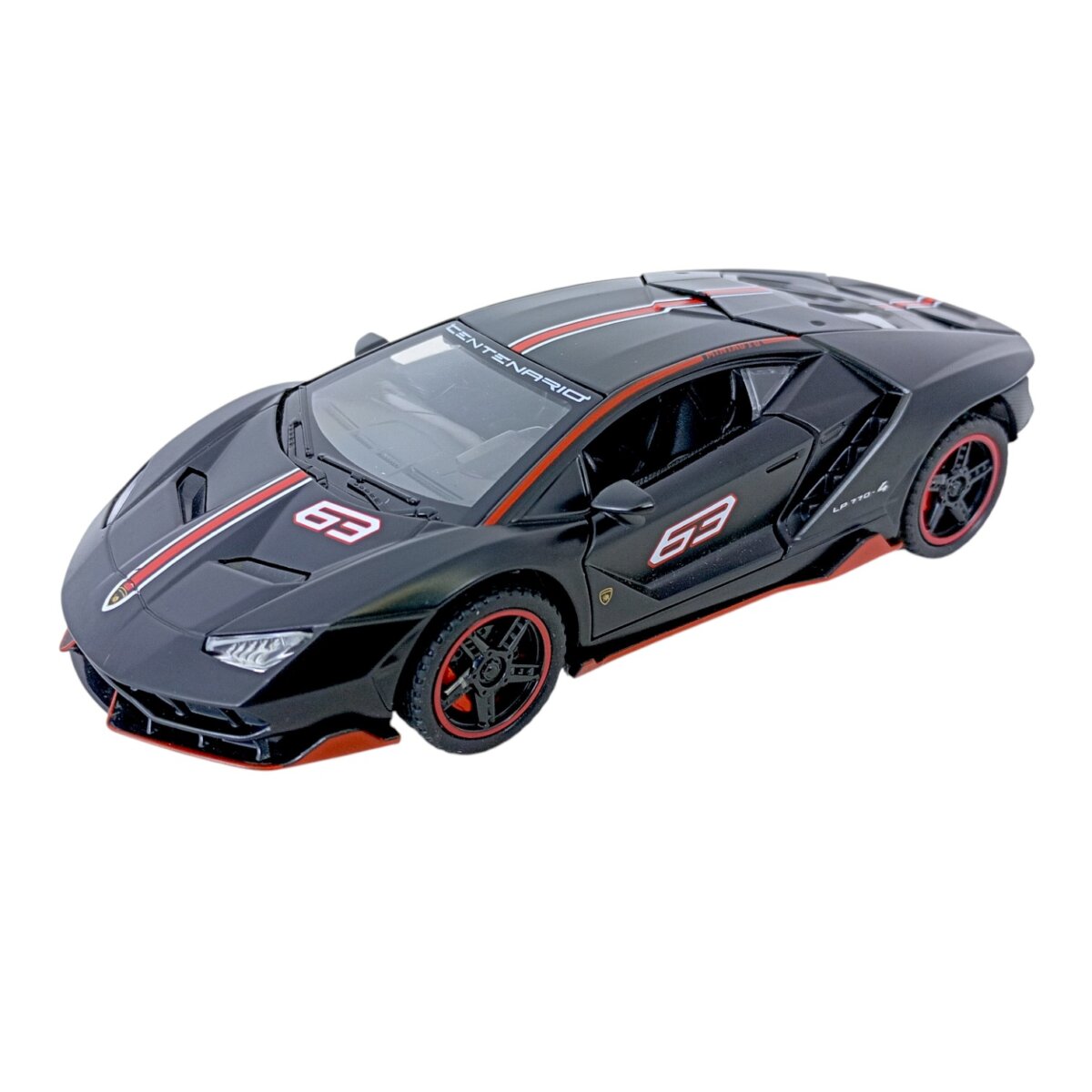 1:32 Scale Die-Cast Pull Back Toy Sports Car with Openable Doors, Lights And Sound | Premium Metal Model Car for Kids | 3+ Years