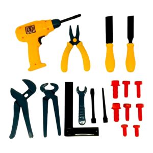 18 Pcs Plastic Engineer Workshop Tool Kit For Kids | 3+Year
