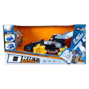 2 in 1 Wireless Remote Control 2.4GHZ Drift 4WD Car | Ultimate RC Stunt Car Toy with 360° Rotation, Music and All-Round Tyres for Kids | 4+ Years