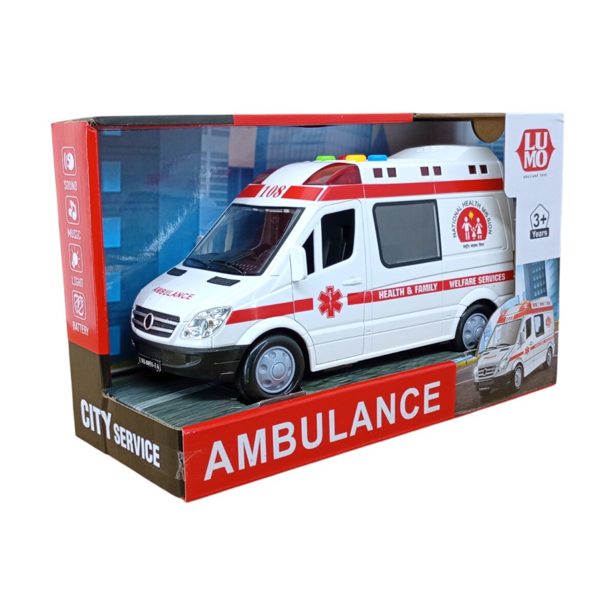 Ambulance Health And Family Welfare Services Van Toy for Kids | Ultimate Educational Rescue Vehicle Playset for 3+ Years