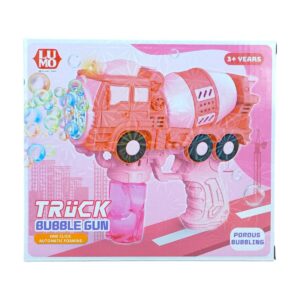 Cement Mixer Bubble Gun Toy – Amazing One-Click Automatic Bubble Machine with LED Lights, Truck-Shaped Outdoor Fun Toy for Kids 3+ Years