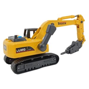 City Service Engineering Powerful JCB Truck Toy for Kids | 3 Interchangeable Mechanical Heads & Light and Sound | Fun Construction Vehicle for 3+ Years