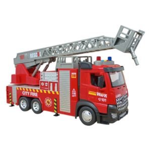 City Service Simulation Model Ladder Fire Truck with Lights and Sound – Fun Toy for Kids Aged 3+ Years