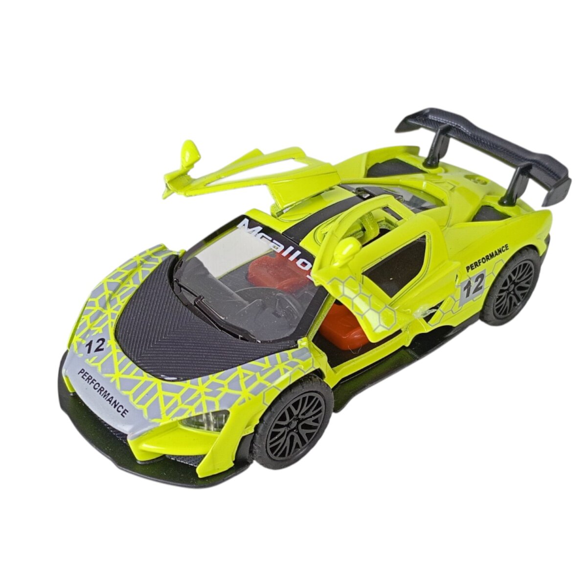 Die Cast Metal Sports Car With Light And Music | Openable Doors | Realistic Miniature Car Toy For Kids | 3+ Years