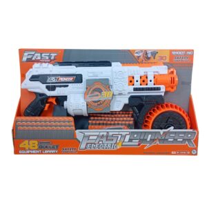 Fast Pioneer Electric Toy Blaster | 30x Large Capacity Magazine with 48-Bullet Equipment | Fun Shooting Toy for Kids | 8+ Years.