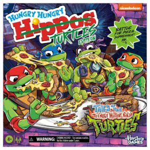 Hasbro Gaming Hungry Hungry Hippos Teenage Mutant Ninja Turtles Edition Game Kids Board Games ! 2 to 4 Players | 4+Years