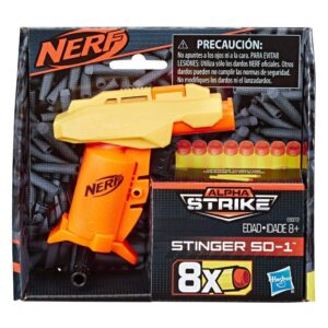 Hasbro Nerf Alpha Strike Stinger SD-1 Blaster Gun Toy For Kids – Amazing Soft-Dart Blaster with 8 Official Nerf Elite Darts for Safe Action Play | 8+ Years