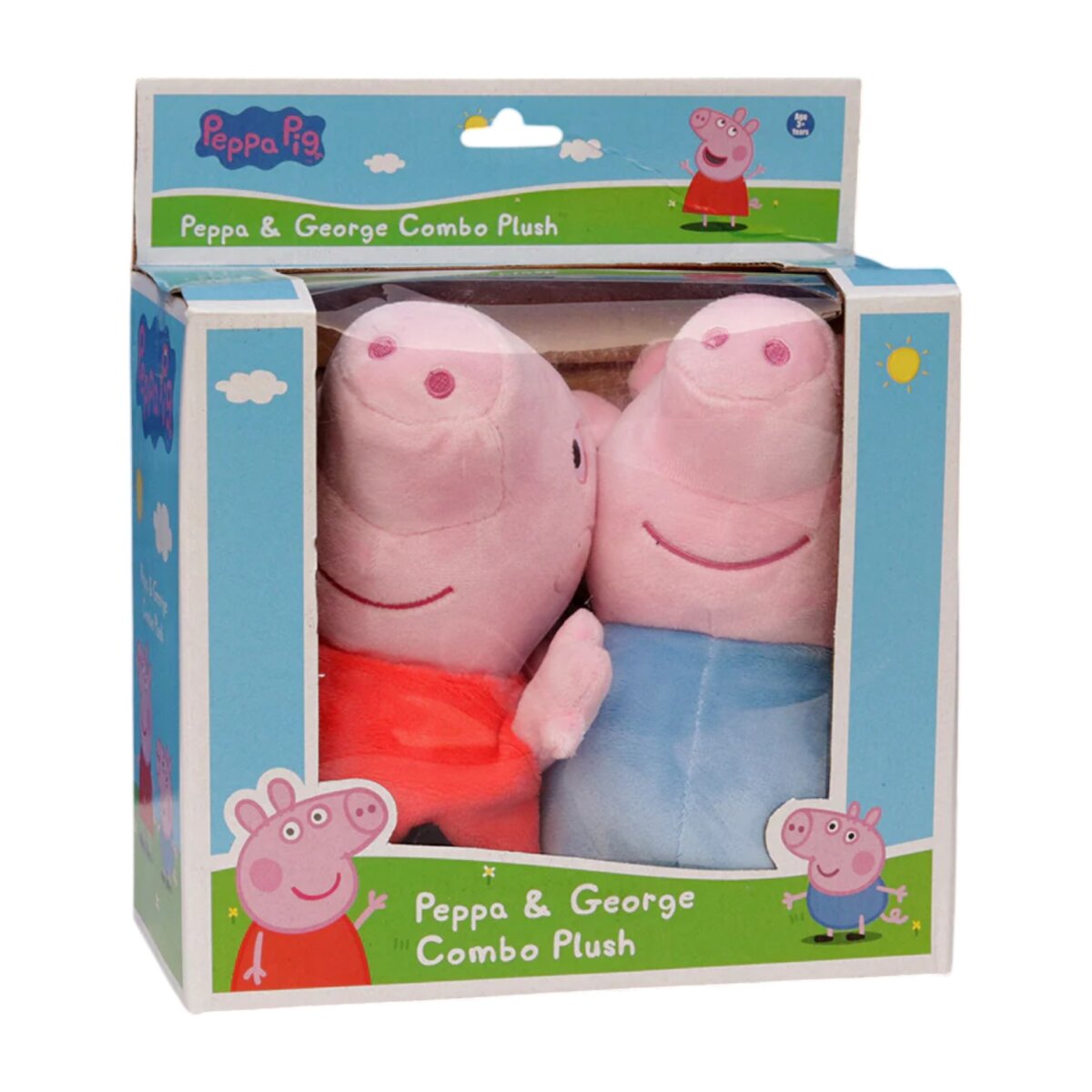 Hasbro Peppa and George Combo Plush Toy – Fun Soft Cuddly Stuffed Character Set for Kids, Comfort Play, Collecting, Premium Fabric, 3+ Years