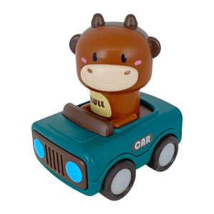 Cute Animal Shaped Push and Go Early Learning Vehicles Toy For Kids – Fun Educational Push-and-Go Animal Cars for Toddlers And Preschoolers (3+ Years)