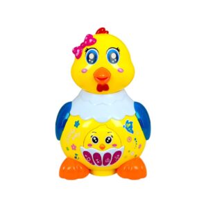 Funny Hen Musical Toy – Fun Bump and Go Action with Music, Animal Cognition And Instrument Recognition for Kids 3+ Years