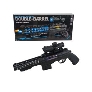 Double-Barrel Electric Musical Gun | Electric Musical Toy Gun with Light and Sound | Role-Play Blaster Toy for Kids | 3+ Years