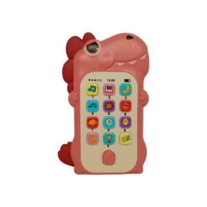 DinoTalk Adorable Baby Phone with Lights Sound Rubber Fun – Ultimate Dinosaur Toy for Babies 3+ Years for Learning and Play