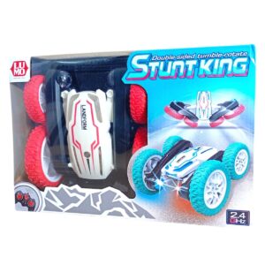 Double-Sided Tumble Rotate Stunt King 2.4GHz 360° Rotating Car Flexible Tire Designed For Spin Stunt Wheel Bright Night with two Colors of light | 6 year+