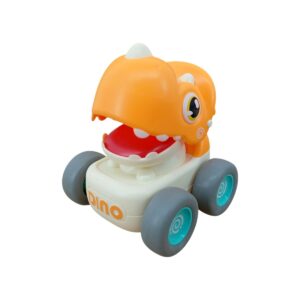 Dino Whistle Press n Go Baby Toy Cars for Kids 3 Years+ | Fun Educational Push and Go Toy to Improve Coordination with Sound Play