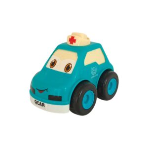LUMO QCAR Cute Cartoon Friction Powered Ambulance Toy Vehicle – Fun Toy for 3+ Years Old Kids