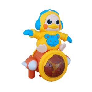 LUMO Rocket Wheel Battery Operated Space Duck Toy with Colourful Lights.| 3+Year