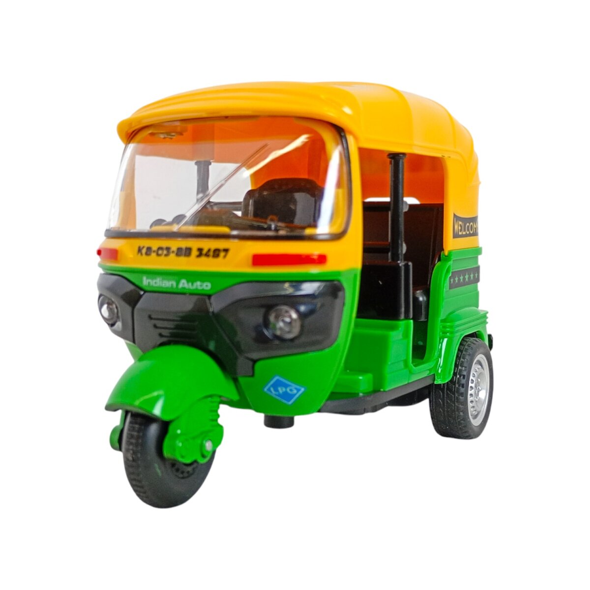 Luminoso Indian Auto Rikshow With Light And Sound |3+Year Amazing Musical Vehicle Toy for Kids Role Play, Pretend Play and Fun Learning
