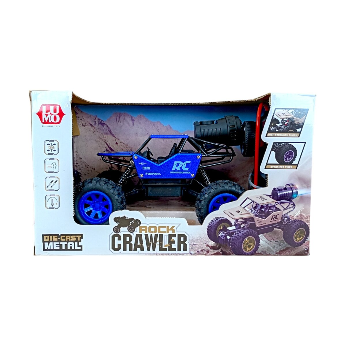 Lumo Die-Cast Metal Rock Crawler | Ultimate All-Terrain RC Monster for Kids 4+ Years