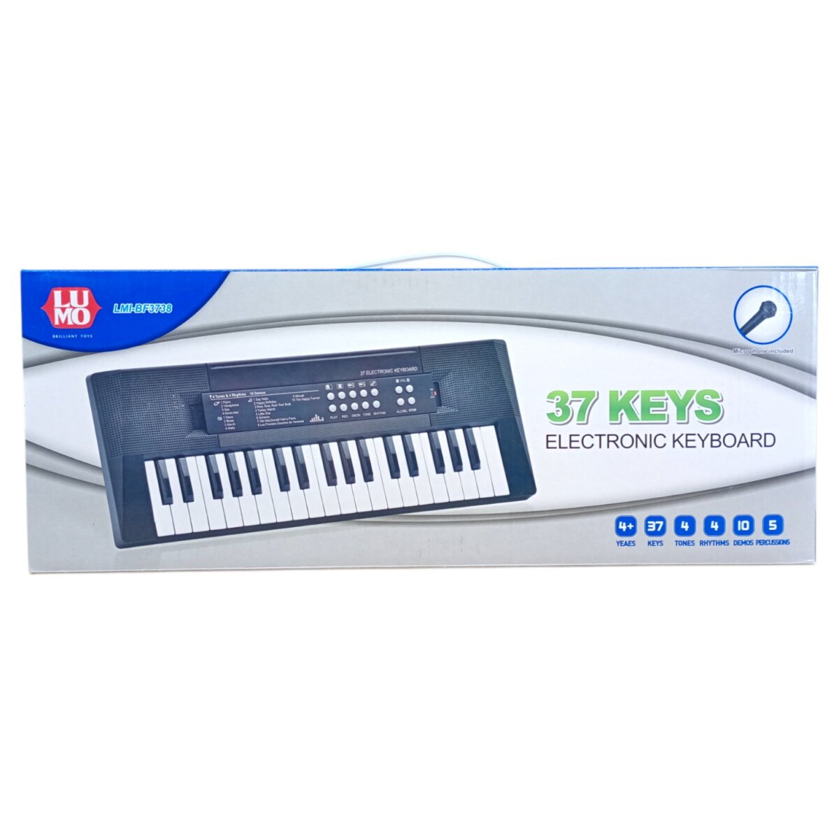 Luminoso Electronic Musical Keyboard with 37 Keys and Mic | Fun Interactive Kids Keyboard for 4+ Years