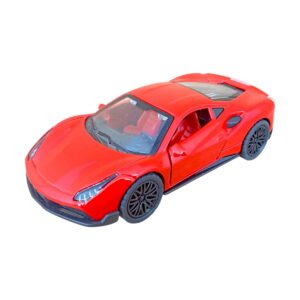 Lumo Pull Back Die Cast Metal Sports Car with Light and Music, Openable Doors – Fun Toy for Kids 3+
