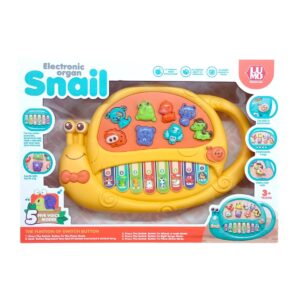 Electronic Organ Snail Piano – Amazing Musical Toy with Animal Sounds And Light Modes for Kids 3+ to Boost Early Learning and Creative Play