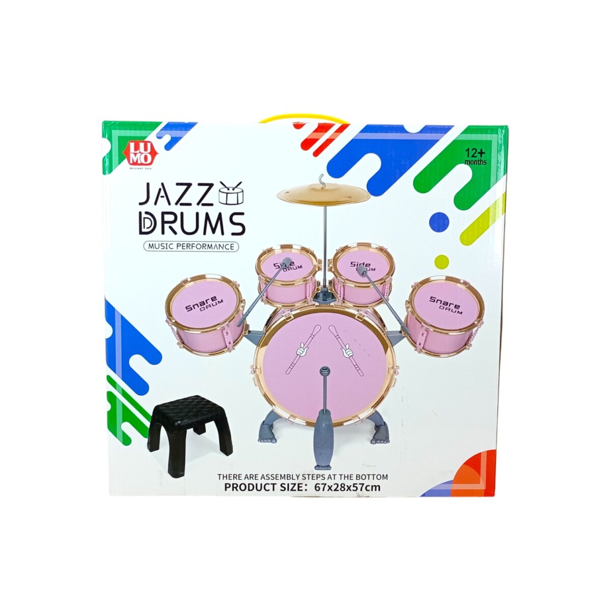 Music Performance Jazz Drums | Fun Musical Drum Set Toy for Kids | Amazing Rhythm and Sensory Learning Instrument for Children 1+ Years