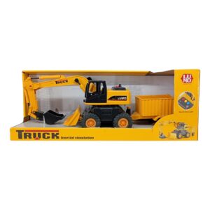 Realistic Friction  Powerful Truck with Lights and Sound | Rotating Console and Detachable Trailer | Realistic Heavy Vehicle Toy for Kids | 3+ Years