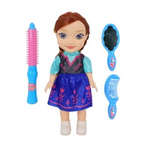 Snow Sisters Princess Doll Set with Mirror, Comb And Hair Brush | Pretend Play Toy for Girls | 3+ Years