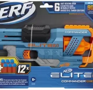 Hasbro Nerf : Elite 2.0 Commander RD-6 E9485 | Tactical 6-Dart Revolver Nerf Blaster for Kids | 8+Years