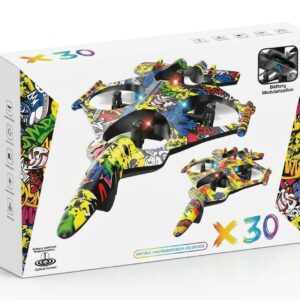 X30 Graffiti Jet Drone β High-Speed Hybrid Stunt Quadcopter with Optical Flow & Modular Battery